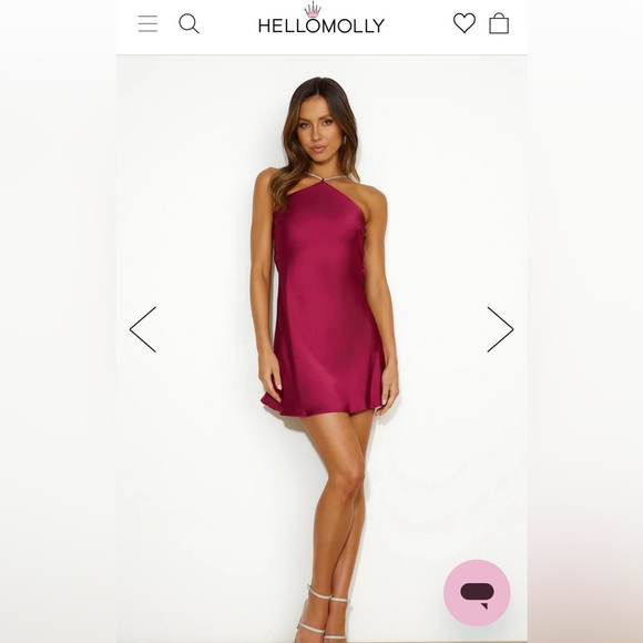 Hello Molly - Rhinestone Backless Mini Dress (S, Wine Red) - Picture 2 of 7